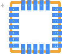 FXAS21002CQR1 - NXP PCB footprint - Pull-back Quad Flat No-lead - Pull-back Quad Flat No-lead - FXAS21002CQR1