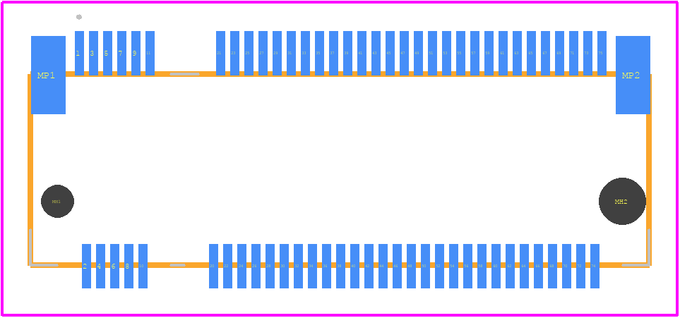 10125101-A01RLF - Amphenol PCB footprint - Other - Other - 10125101-A01RLF-2