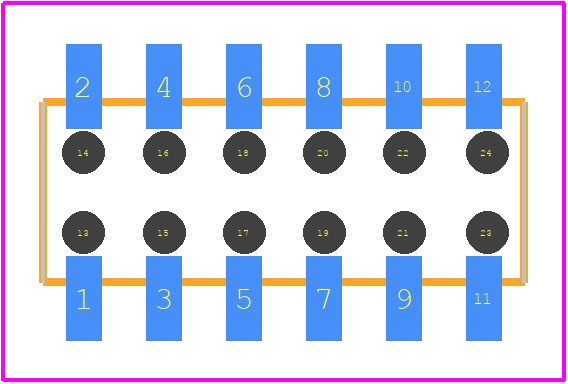 M22-6340642 - Harwin PCB footprint - Other - Other - M22-6340642-2