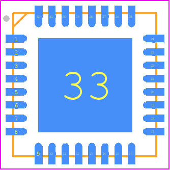 ATMEGA64M1-15MD - Microchip PCB footprint - Quad Flat No-Lead - Quad Flat No-Lead - 32-lead, 7.0mm x 7.0mm body, 0.65mm pitch, quad flat no lead package (QFN)