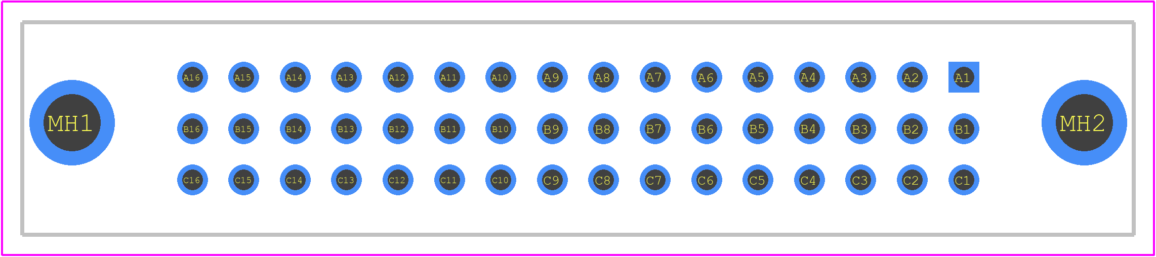 09232486825 - HARTING PCB footprint - Other - Other - 09232486825-3