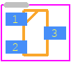 SI1032X-T1-GE3 - Vishay PCB footprint - SO Transistor Flat Lead - SO Transistor Flat Lead - SC89-3