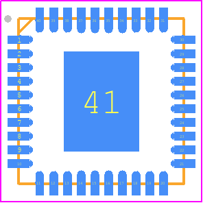 DRV8308RHAT - Texas Instruments PCB footprint - Quad Flat No-Lead - Quad Flat No-Lead - RHA (S-PVQFN-N40)_3