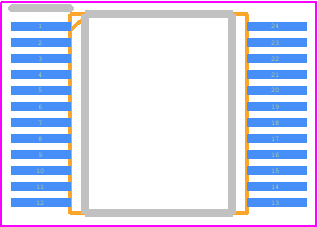 PCF8575DGVR - Texas Instruments PCB footprint - Small Outline Packages - Small Outline Packages - DGV (R-PDSO-G24)