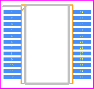 LV8712T-TLM-H - onsemi PCB footprint - Small Outline Packages - Small Outline Packages - TSSOP24 4.4x6.5 / TSSOP24 (225 mil) CASE 948BA ISSUE A