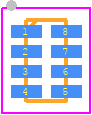 SP3312TUTG - LITTELFUSE PCB footprint - Small Outline No-lead - Small Outline No-lead - µDFN-08