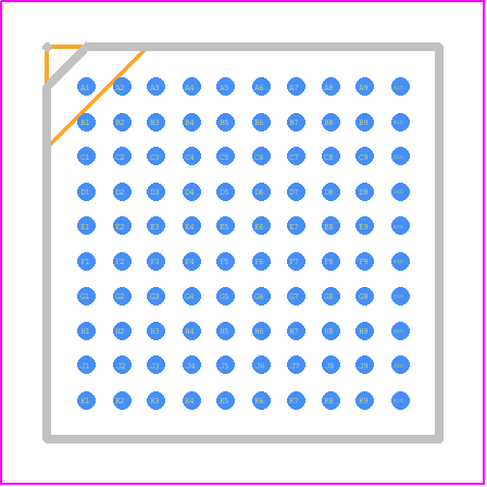 ADV7613WBBCZ-P - Analog Devices PCB footprint - BGA - BGA - (BC-100-4)