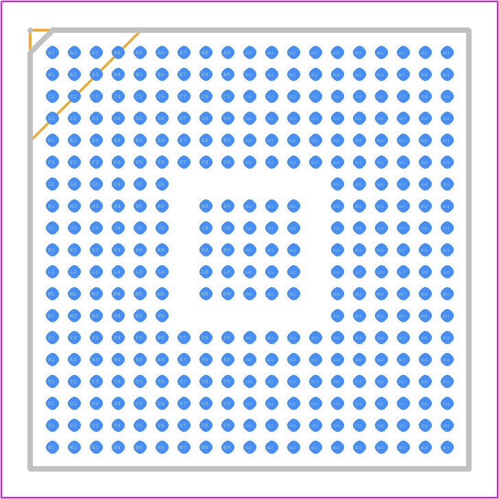 TMS5703137CGWTQEP - Texas Instruments PCB footprint - BGA - BGA - GWT (S-PBGA-N337)--