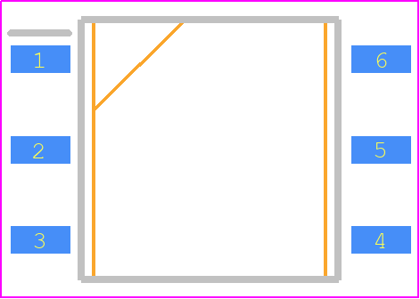 4N27-X009 - Vishay PCB footprint - Small Outline Packages - Small Outline Packages - SMD-6, Option 9-ren1
