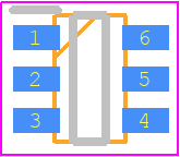 MAX5434MEZT+T - Analog Devices PCB footprint - SOT23 (6-Pin) - SOT23 (6-Pin) - 21-0114 6L THIN SOT23