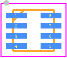 STM6513REIEDG6F - STMicroelectronics PCB footprint - Small Outline No-lead - Small Outline No-lead - TDFN - 8-lead, 2 x 2 x 0.75