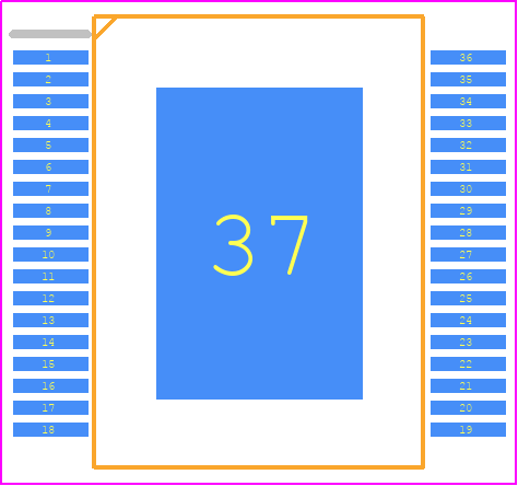 TDA7498LTR - STMicroelectronics PCB footprint - Small Outline Packages - Small Outline Packages - PowerSSO-36 EPU