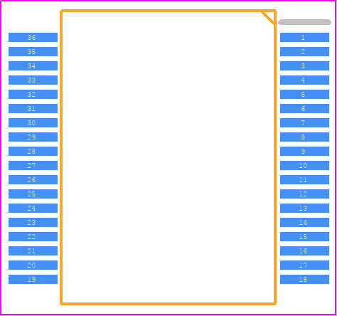 TDA7498ETR - STMicroelectronics PCB footprint - Other - Other - PowerSSO36_FFW2020