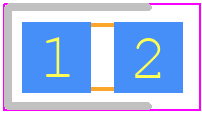 APTR3216SYCK - Kingbright PCB footprint - LEDs Chip - LEDs Chip - 3.2x1.6mm SMD CHIP LED LAMP