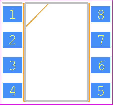 SFH6325-X009T - Vishay PCB footprint - Small Outline Packages - Small Outline Packages - SMD-8, option 9_H=4.059
