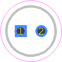 EEUHD1H4R7 - Panasonic PCB footprint - Capacitor, Polarized Radial Diameter - Capacitor, Polarized Radial Diameter - 5*11(12.5)