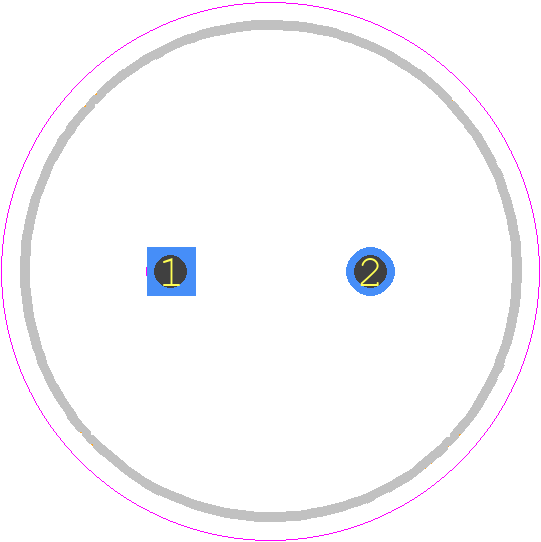EEU-HD1E222 - Panasonic PCB footprint - Capacitor, Polarized Radial Diameter - Capacitor, Polarized Radial Diameter - HDA (12.5 x 20)