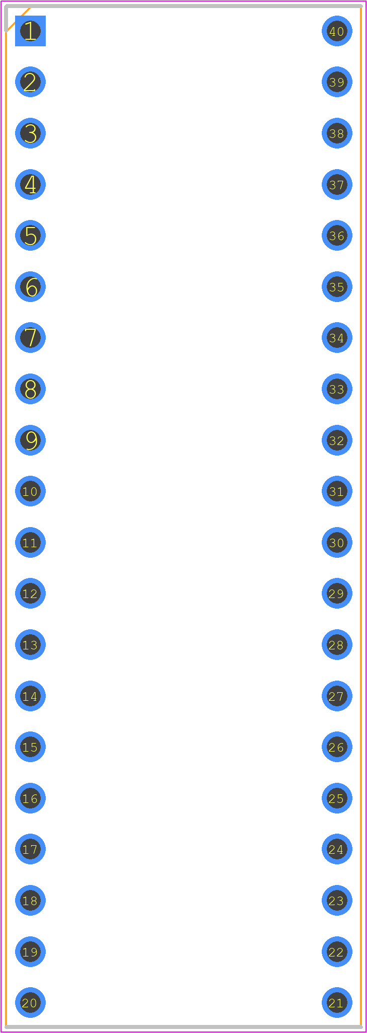 W30540SFTRC - Winslow PCB footprint - Dual-In-Line Sockets - Dual-In-Line Sockets - W30540SFTRC