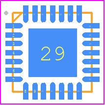 ATMEGA328P-MMHR - Microchip PCB footprint - Quad Flat No-Lead - Quad Flat No-Lead - ATMEGA328P-MMHR-1