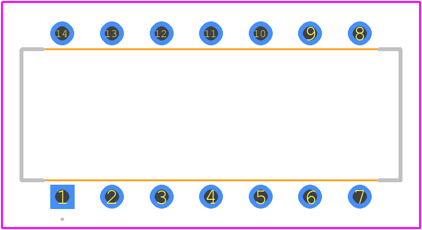 4114R-2-102LF - Bourns PCB footprint - Other - Other - 14-DIP