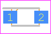 BZD27C47P-HE3-08 - Vishay PCB footprint - Small Outline Diode - Small Outline Diode - DO-219AB (SMF)