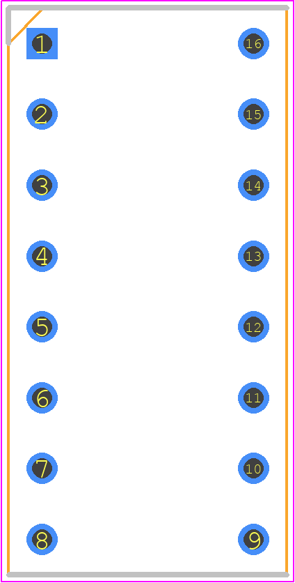 D2816-42 - Harwin PCB footprint - Dual-In-Line Sockets - Dual-In-Line Sockets - D2816-42-1