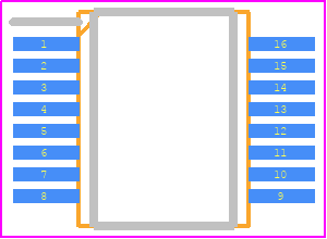 VN7040AJTR - STMicroelectronics PCB footprint - Small Outline Packages - Small Outline Packages - PowerSSO-16--