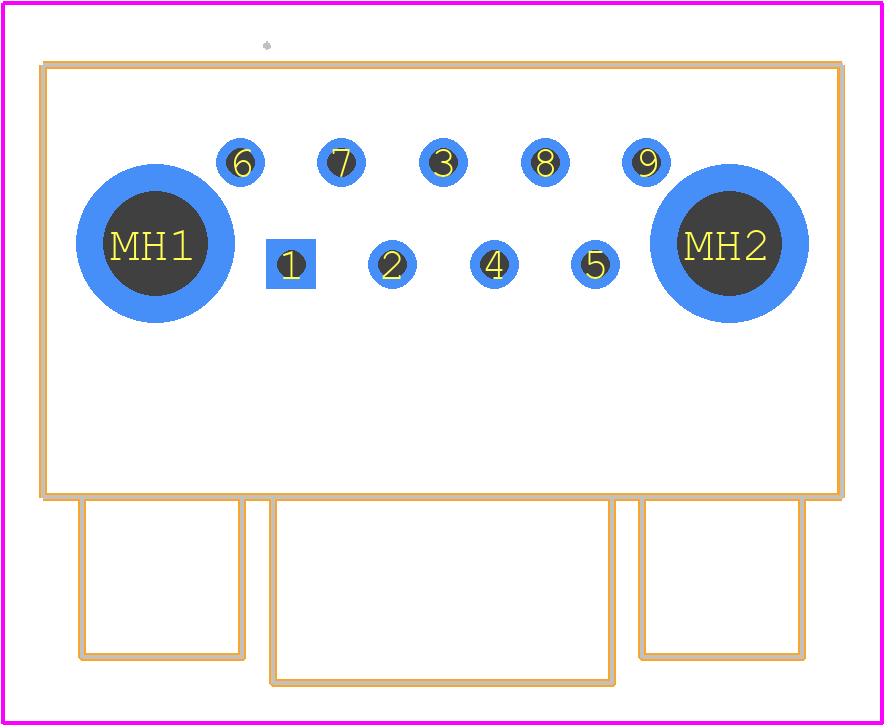 M83513/10-A01NP - ITT CANNON PCB footprint - Other - Other - M83513/10-A01NP-4