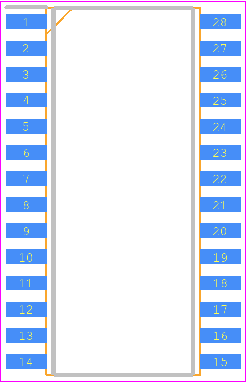 THS5641AIDWR - Texas Instruments PCB footprint - Small Outline Packages - Small Outline Packages - DW (R-PDSO-G28)_2020