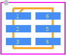 APDS-9250 - Avago Technologies PCB footprint - Small Outline No-lead - Small Outline No-lead - Small Package L 2.0 × W 2.0 × H 0.65 mm