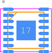 SY75572LMG - Microchip PCB footprint - Small Outline No-lead - Small Outline No-lead - SY75572LMG