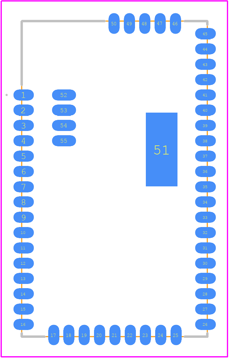 WF121-A - Silicon Labs PCB footprint - Other - Other - WF121-A-2