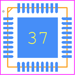 AS3435-EQFM - ams OSRAM PCB footprint - Quad Flat No-Lead - Quad Flat No-Lead - 36-pin QFN-A