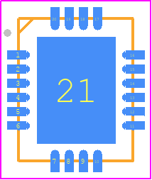 LTC2657BIUFD-L16#PBF - Analog Devices PCB footprint - Quad Flat No-Lead - Quad Flat No-Lead - UFD - 20-Lead Plastic QFN (4mm x 5mm)