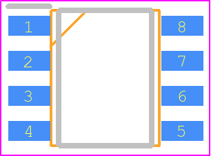 BR24G128FJ-3GTE2 - ROHM Semiconductor PCB footprint - Small Outline Packages - Small Outline Packages - SOP-J8