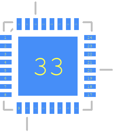 VNC2-32Q1B - FTDI Chip PCB footprint - Other - Other - QFN65P700X700X100-33N