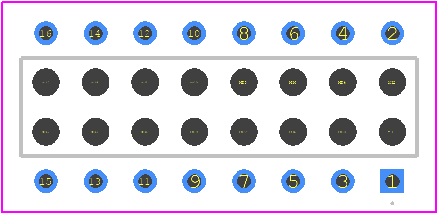 HLE-108-02-L-DV-PE - SAMTEC PCB footprint - Other - Other - HLE-108-02-L-DV-PE-1