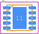SN75LVCP600SDSKT - Texas Instruments PCB footprint - Small Outline No-lead - Small Outline No-lead - R-PWSON-N10-1