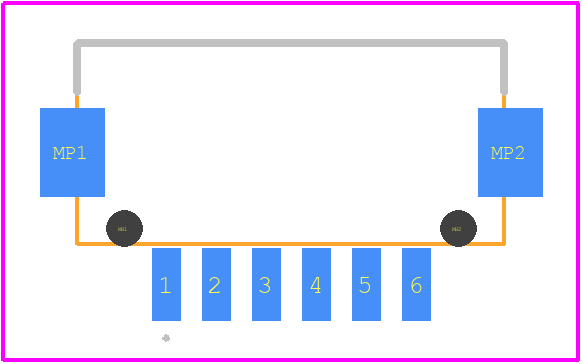 DF13-6P-1.25H(51) - Hirose PCB footprint - Other - Other - DF13-6P-1.25H(51)-2