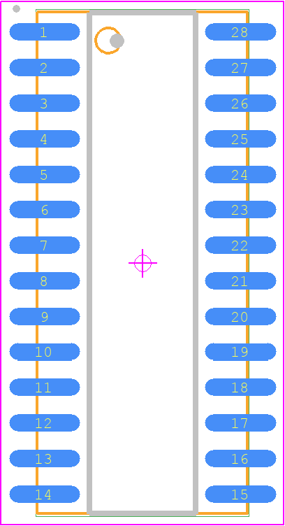 CY7C199D-10VXI - Infineon PCB footprint - Other - Other - 28-pin SOJ (300 Mils) V28.3 (Molded SOJ V21) Package Outline, 51-85031