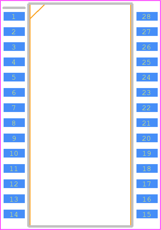 U62256AS2C07LLG1 - Alliance Memory PCB footprint - Small Outline Packages - Small Outline Packages - SOP28