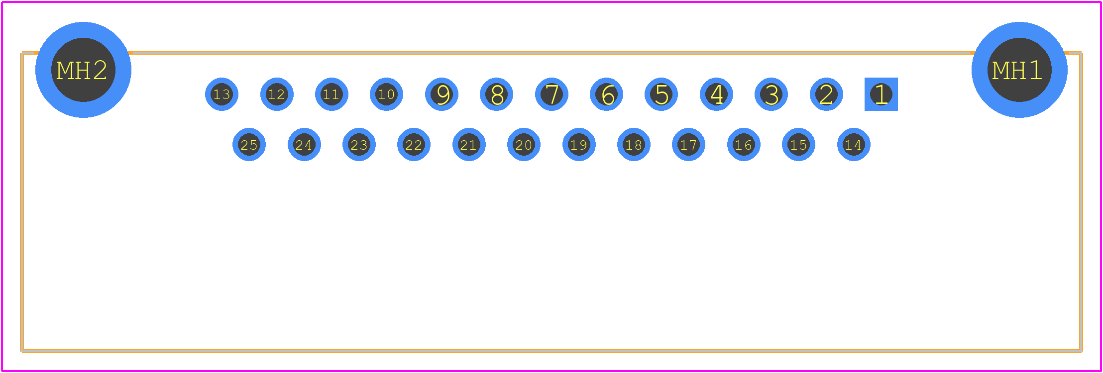 09663527611 - HARTING PCB footprint - Other - Other - 09663527611-1