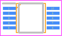 XC9504B092AR-G - Torex PCB footprint - Small Outline Packages - Small Outline Packages - MSOP-10(H=1.22mm)..
