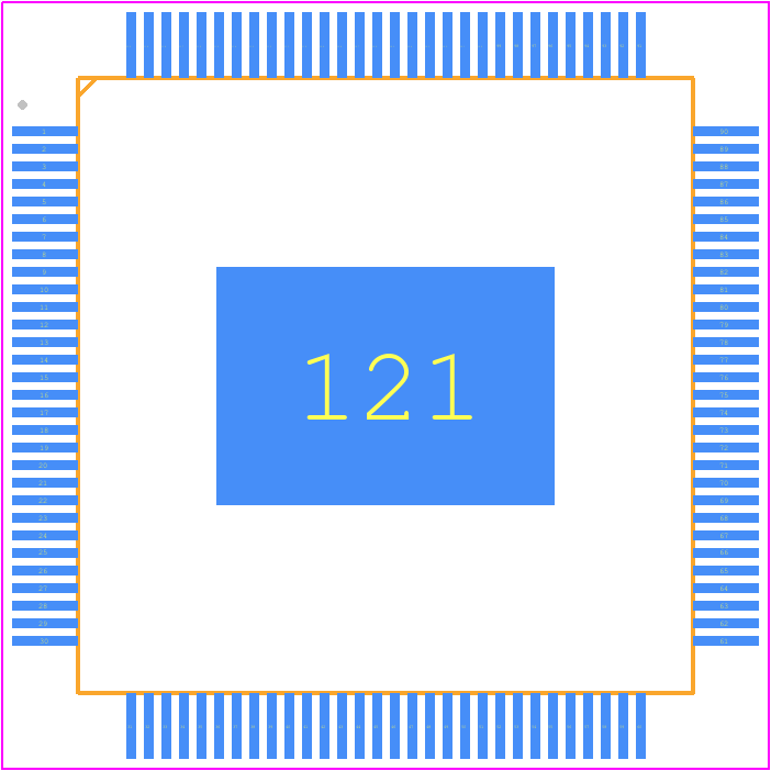 ADSP-CM402CSWZ-EF - Analog Devices PCB footprint - Quad Flat Packages - Quad Flat Packages - LQFP120_1