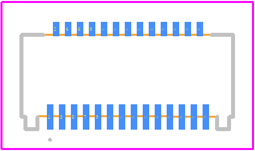 FH23-27S-0.3SHW(05) - Hirose PCB footprint - Other - Other - FH23-27S-0.3SHW(05)-2