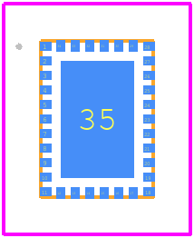 NB7NPQ7042MMUTWG - onsemi PCB footprint - Other - Other - X2QFN34 3.1x4.3, 0.4P CASE 722AL ISSUE O