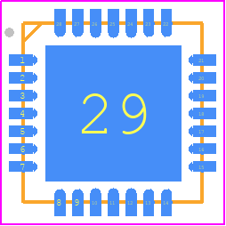TMC2209-LA-T - Analog Devices PCB footprint - Quad Flat No-Lead - Quad Flat No-Lead - 28-LFCSP-5X5X0.9