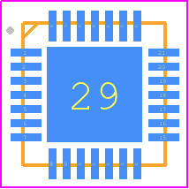 LTC3220EPF#PBF - Analog Devices PCB footprint - Quad Flat No-Lead - Quad Flat No-Lead - 28-Lead UTQFN (4mm ? 4mm)%0