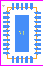 HD3SS3220RNHT - Texas Instruments PCB footprint - Quad Flat No-Lead - Quad Flat No-Lead - RNH0030A