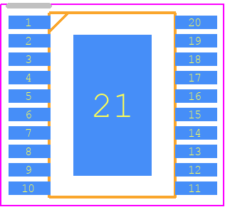 LTC3115IFE-1#PBF - Analog Devices PCB footprint - Small Outline Packages - Small Outline Packages - 20-Lead Plastic TSSOP height 1.2